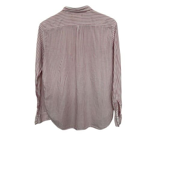 Xirena Button Up Shirt Womens Small Pink Multi Stripe Long Sleeve 100% Cotton S - Picture 2 of 7